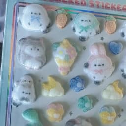 1 pc/6 pcs Cartoon Animals Flocked 3D Relief Stickers Journaling DIY Diary Cute Stationery Sticker Decor School Supplies