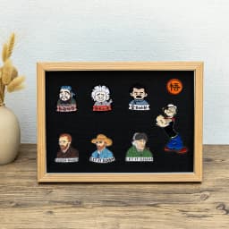 Hollow Shadow Box Frame for Badges Medals Brooches Keepsakes Wall Mountable Display Case with Storage Stylish