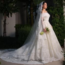 Customized Long Sleeves Bridal Gowns with Off the Shoulder Appliques Lace Vestido De Novia Charming A-Line Vestido De Novia