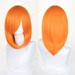 Anime 40cm Medium Basic Synthetic Bang Blond Cosplay Wig Black White Red Pink Green Brown Gold Blue Women Heat Resistant Hair