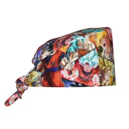 Custom DBZ Goku Japan Comic Cleaning Working Cap Cool Men Women Saiyan Scrub Cap Surgicals Hat Nurse Scrubs Hat For Dentist