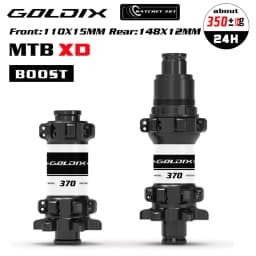 GOLDIX M370 MTB Bike Hub 24H Straight Pull 6-Bolt Disc Brake 36T Ratchet Sealed Bearing Boost HG XD MS Freehub Thru Axle Hubset
