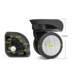 2Pcs/Pack Luggage Wheel for Delsey Wheels Replacement Suitcase Repair Accessories Omni-directional Wheel Mute
