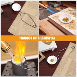 1 set Crucible Set Melting Metal Pot Silver Bowl Casting Tool Kit Steel Tongs Clamp High Temperature Practical Home Use Jewelry