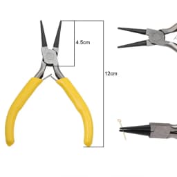 1PCS Mini Diagonal Pliers Insulated Plier For Jewelry Making Handcraft Beading Tool Round Bent Needle Nose Cutter Wholesale