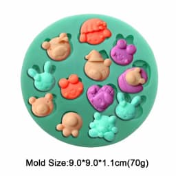 Cute Mini Bear Silicone Mold Fondant Cupcake Chocolate Biscuit Sugarcraft Kitchen Baking Cake Decorating Tools DIY Epoxy Mould