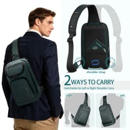 Heroic Knight Multifunctional Large-Capacity Men’s Handbag Waterproof Oxford Chest Bag Men’s Outdoor Sports Casual Crossbody Bag
