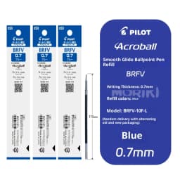 Pilot Acroball Ultra-Smooth Retractable Ballpoint Pen,Premium Hybrid Ink 0.5/0.7mm for Office&BusinessMinimalist Japanese Design