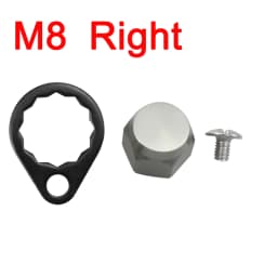 EKfan M8 Daiwa M7 Shimano Left / Right Hand Nut With Black 15MM Lock Washers and Screws For Baitcasting Fishing Reel DIY Parts