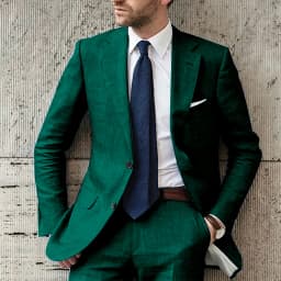 Blue Men Suits Elegant Full Set Notch Lapel Single Breasted Luxury 2 Piece Jacket Pants Slim Fit Wedding Costume for Groom 2024
