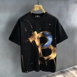 Supzoom New Arrival Summer High Street Splash Ink Printing Neutral O-neck Casual Heavy Texture Cotton Ins Loose Men T Shirt