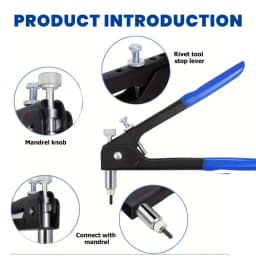 86Pcs Manual Rivet Nut Gun M3 M4 M5 M6 M8 Home Rivet Gun,Insert Nut Quick Riveting Tool, Contains 80 Rivet Nuts,Riveting Machine