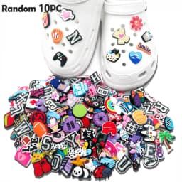 Random 10-200Pcs Shoe Charms , PVC Shoe Decorations Accessories for Christmas, Birthday, Party, Gift Shoes Pins for Men Women