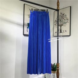 Women's Summer Chiffon Wide Leg Pants Casual Candy Color Loose Long Pants Lady Chic Solid Color High Waist Wide Leg Trousers
