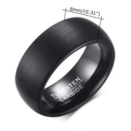 Punk Vintage Stainless Steel Black Ring for Men Fashion Charm Jewelry Wedding Engagement Band Quality Brushed Ring Accessory