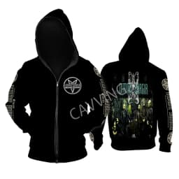 New Fashion Printed DIMMU BORGIR Loose Metal Rock Zipper Hoodies Gothic Top Harajuku Cotton Unisex Clothing V2