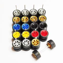 10 Sets 1/64 Alloy Car Wheels Pack Tires Diameter 9.8mm/11mm/12mm/13mm/14mm for Hot Wheel/Matchbox/Domeka/Tomy 1:64 Car Model