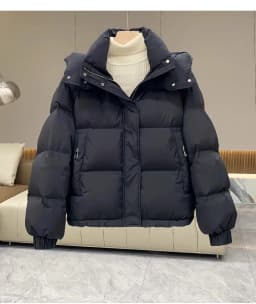Women's Loose Fit Cotton Jacket 2025 Winter Warm Short Korean Style Color Versatile Elegance Hooded Cotton Coat