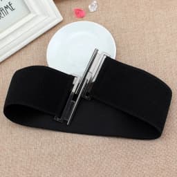 New Wide Elastic Belt Solid Color Corset Belt Metal Buckle Lady Fashion Cummerbands Stretch Cinch Waistband Women Waist Belt