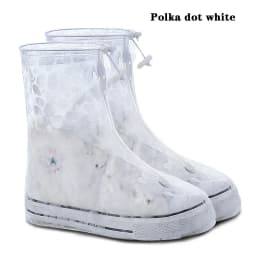Rainy Waterproof Reusable Shoe Covers, Non-Slip Rain Boot Protectors with Zipper & Drawstring, Multi-Size for Men, Women & Kids