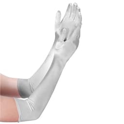 12 Color Longer Micro-reflective Satin Spandex Sunscreen Wedding Photo Party Bright Gloves Lady Aristocrat Graduation Mitten NV3