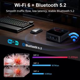 MLLSE M6 Mini PC Intel Core i5-12450H CPU 16GB RAM 512GB SSD WiFi6 BT5.2 Windows 11Pro Mini Desktop Computer