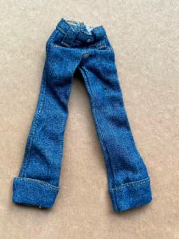 1/6 Scale Slim Monster Doll Jeans Pants Tshirt Dressing Parts Decors Compatible with Slim Doll Body for Collectible Figures