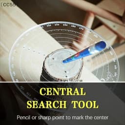 〔CC55〕20CM/7.87IN Round Center Clear Plastic Finder Lathe Work Compass Circle Gauge Processing Tools For Wood Turning Drawing
