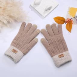 New Touchable Screen Winter Gloves Warm Knitted Touch Screen Gloves Full Finger Windproof Cold Proof Gloves Outdoor Sports
