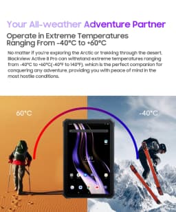 Blackview Active 8 Pro Rugged Tablet PC 10.36" 2.4K Display 8+256GB Android 14 Helio G99 Octa Core Tablets 22000mAh Battery NFC