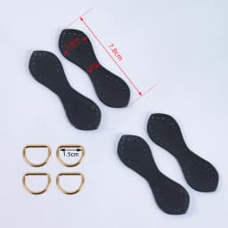 2pcs 4pcs Hand-Stitched DIY Buckle D Genuine Cowhide Leather Bag Straps Clip Connectors Hook Clasp Replacements