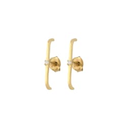 TIANDE Gold Color Double Chain Dangle Earrings for Women Zircon Piercing Ear Stud Hoop Earrings 2022 Trendy Jewelry Accessories
