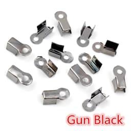 200pcs/lot Cove Clasps Cord End Caps String Ribbon Leather Clip Tip Fold Crimp Bead Connectors For DIY Jewelry Making Supplies