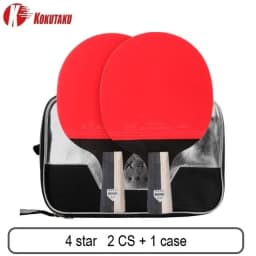 KOKUTAKU ITTF Professional 4/5/6 Star Ping Pong Racket Carbon Table Tennis Racket Bat Paddle Set Pimples In Rubber With Bag