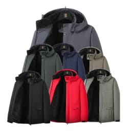 Big Size Winter Jacket Men Hooded Zip Up Padding Male Waterproof Padded Coat Fur Fleece-lined Warm Thick Windbreaker Plus 10XL