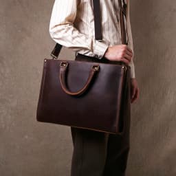 Original Ultra-Simple High Quality Men's Leather Document Baotou Layer Cowhide Computer Bag Business Trip Office Handbag