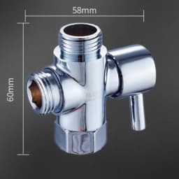 Bathroom Brass Diverter Valve 3 Way BSP 1/2' 3/4' 4/4/4 4/4/6 4/6/6 Shower Tee Adapter Adjustable Shower Head Faucet