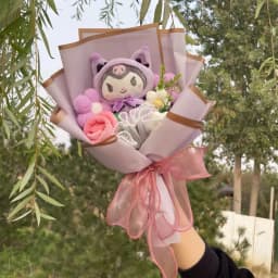 Cartoon Handmade Hello Kitty Plush Small Pendant Keychains Creative Valentine Christmas Graduation Gifts For Girls