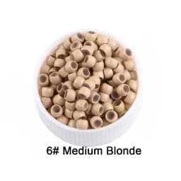 5000pcs Silicone Nano Rings 2.9x1.6x2.0mm Copper Micro Beads with Silicone Line 7 Color Options for Nano Tip Hair Extensions