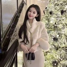 2025 Winter New Korean Imitation Fox Fur Coat For Women Short Elegant Fur Jacket Autumn Thicken Loose Soft Plush Tops Outwear