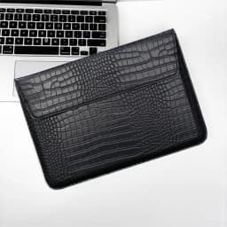 Custom Name PU Crocodile Leather Laptop bags For Macbook pro 13 Case air Retina 15 Computer Cover For Huawei Shell Dropshipping