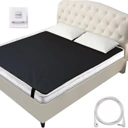 MAXSHARER Grounding Leather Mattress Grounding Sleep Mat Conductive Leather Earthing Mattress Pad for Better Sleep Reduce Stress