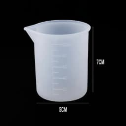 100ML Silicone Measuring Cup Graduated Beaker Epoxy Resin Glue Tools Reused Silicone Round Stirring Rod Measuring Tools