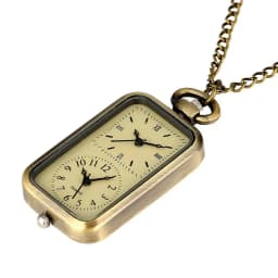 Retro Bronze Steampunk Dual Face Dual Movement Quartz Pocket Watch Necklace Clock Men's And Women's Gifts