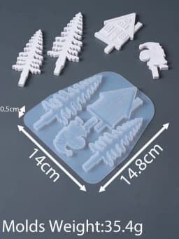 Christmas Decor Star Candle Holder Silicone Mold DIY Christmas Tree Angel Elk Santa Claus Candlestick Plaster Resin Craft Molds