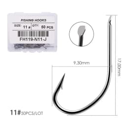 50pcs High Carbon Steel Fishing Hook Maruseigo Fishhooks Durable Pesca Jig Head Fishing Hooks Flat head Carp Fishing Tackle