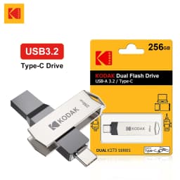 Kodak K273 Double Nip USB Flash Drive USB3.2 Type-c 32GB 64GB 128GB 256GB High Speed Pen Drive Memory Stick Metal OTG Pendrive
