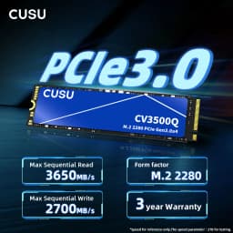 CUSU SSD NVMe M2 1TB 2TB M.2 SSD 512GB 256GB 2280 PCIe3.0 Hard Disk Internal Solid State Drive SSD for PC Laptop Desktop