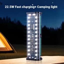 22.5W DIY Battery Charger Case Transparent Fast Charging Case For 6PCS 18650 20000mAh Battery Charging Box For iPhone Samsung
