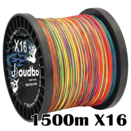 16 Strands 1000m 1500m Hollow Core 100% PE Extreme Braided Fishing Line 55LBs / 250LBs Saltwater Sea Fishing Goods